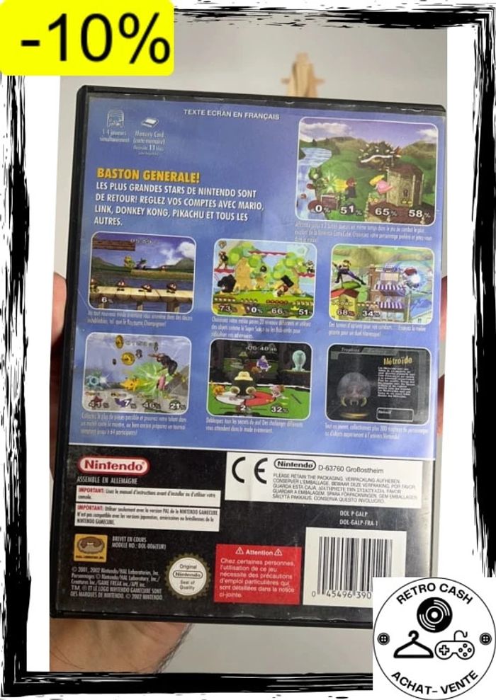 Super Smash Bros Mêlée GameCube Pal Fr sans notice, Rayé mais fonctionne - photo numéro 7