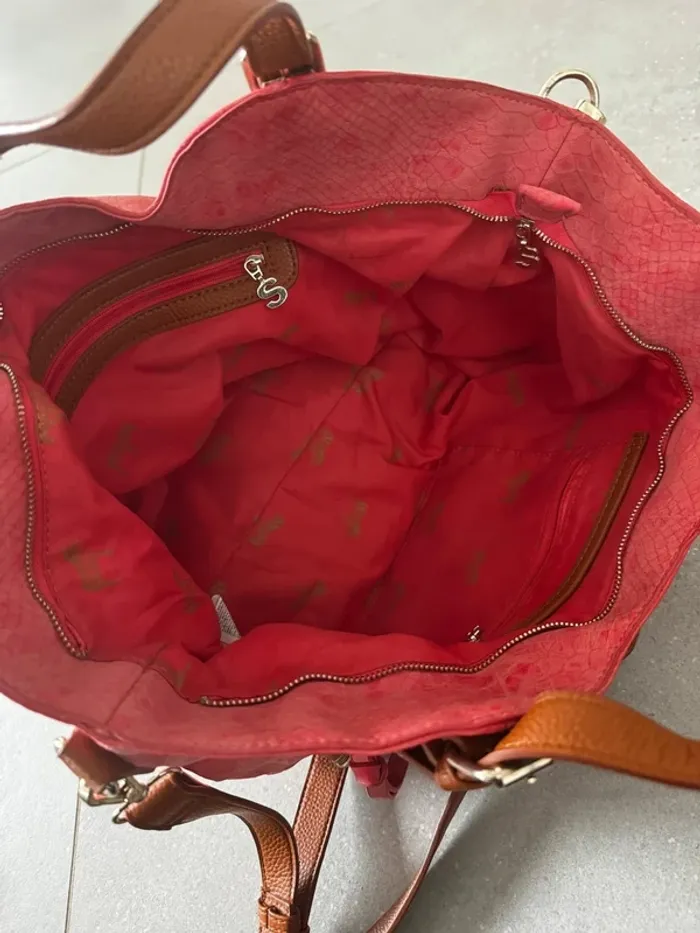 Sac à main et bandoulière rose Desigual, très bon état, 35x30cm - photo numéro 7