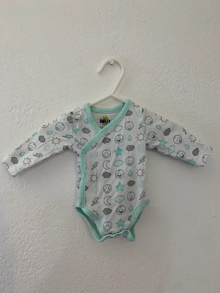 Body cache-cœur - Smiley Baby - 0 mois - photo numéro 2