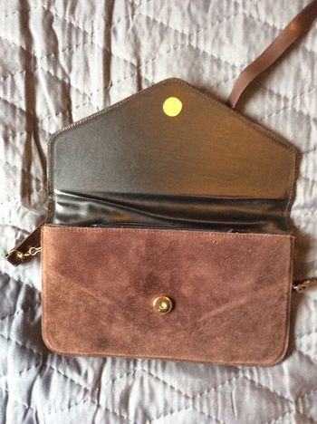 Pochette femme maron
