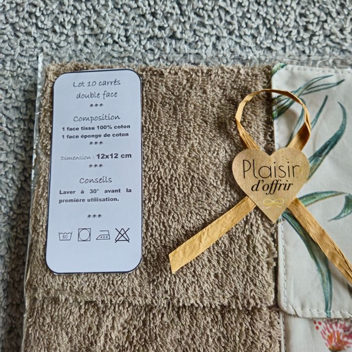 10 lingettes lavables 12x12 cm - photo numéro 3