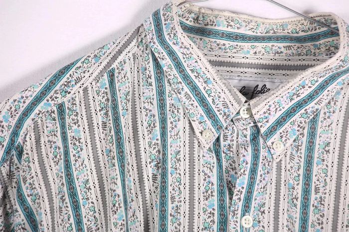 Superbe chemisette vintage 80's en coton motif liberty (#240197) - photo numéro 3