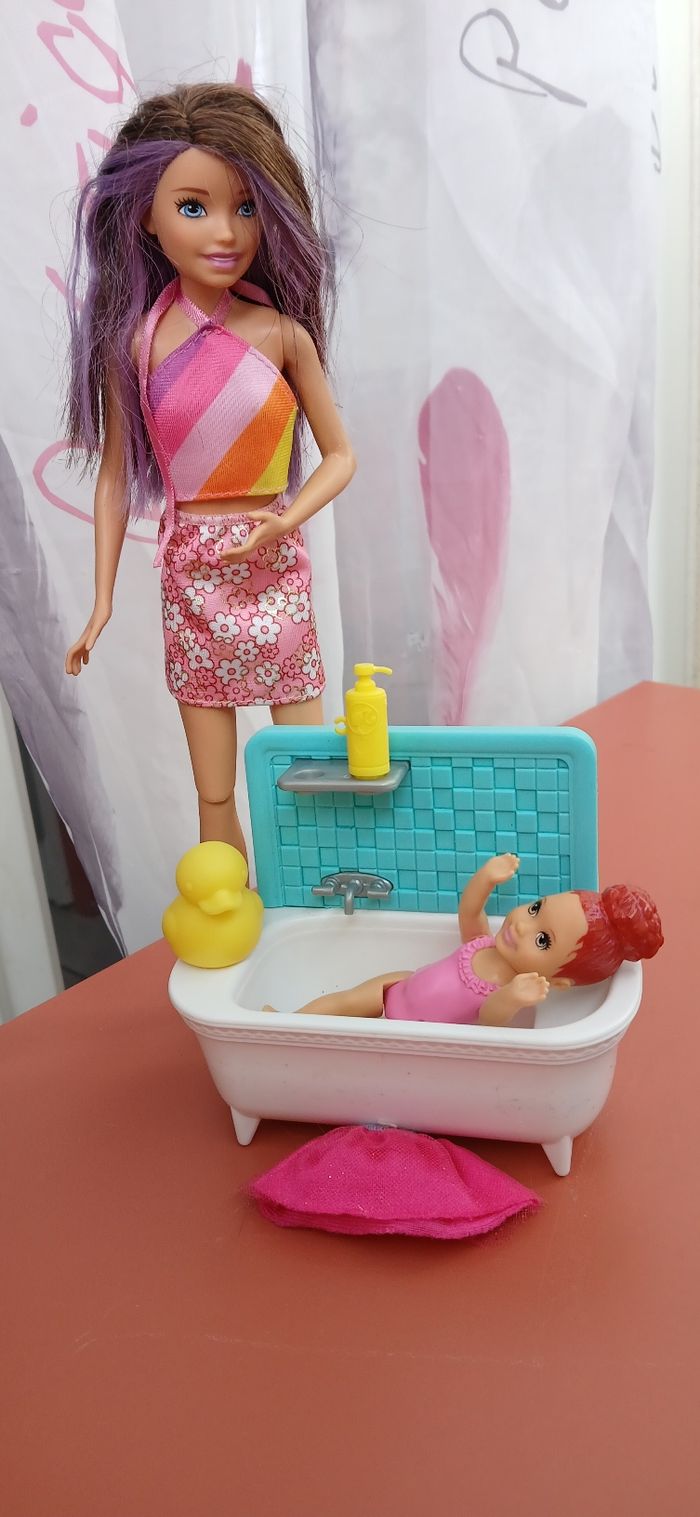 Barbie skipper avec baignoire - photo numéro 2