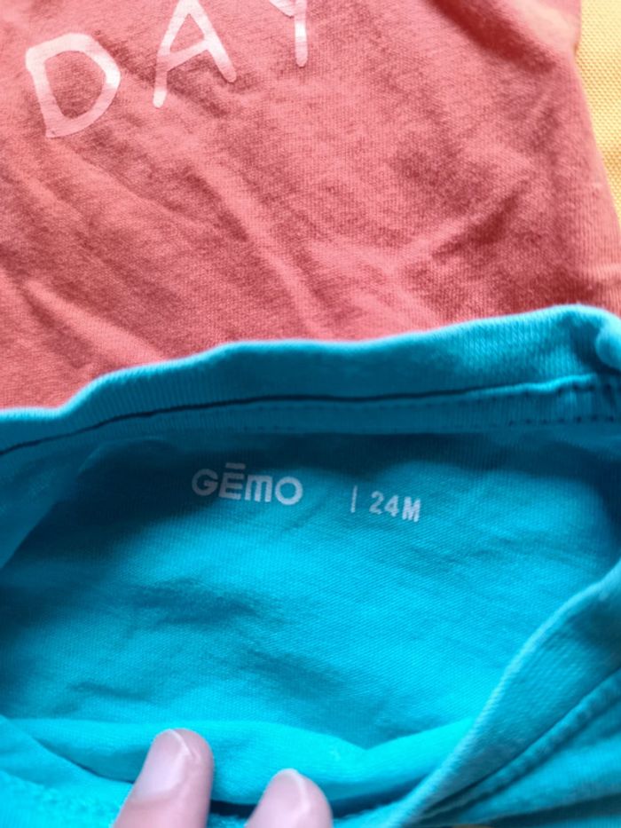 Lot de 2 tee-shirts manches courtes Gémo 24 mois - photo numéro 2