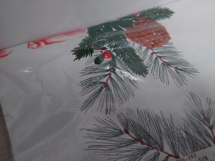 Set nappe de noel en papier vintage kitsch - photo numéro 3