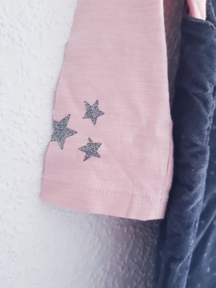 Baby Club - Ensemble salopette robe en velours + tee-shirt à longues manches - photo numéro 2