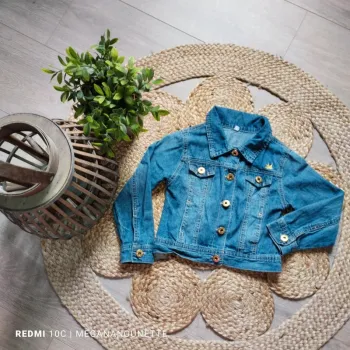 🦋 Veste en jean fille – Taille 4 ans 104 cm 100% coton Boutique indépendante 🦋