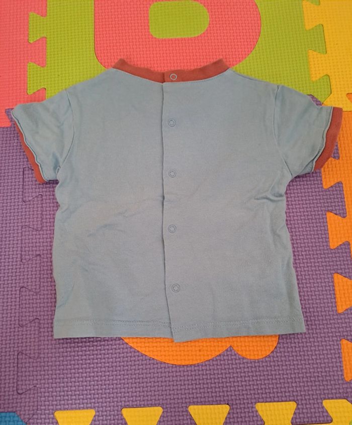 Ensemble bleu t-shirt manches courtes pantalon jean, kiabi, taille 3 mois (60 cm) - photo numéro 3