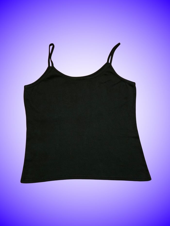 Débardeur Noir 100% Coton Camaïeu – Bretelles Fines – Taille 42 XL – Très Bon État - photo numéro 2