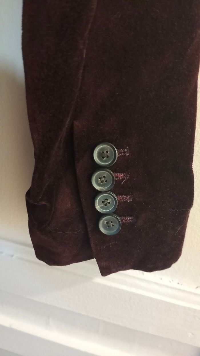 Veste en velours bordeaux Zara - photo numéro 4