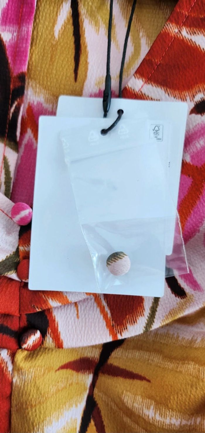 Blouse chemisier manches courtes multicolore taille 36 Naf Naf - photo numéro 4