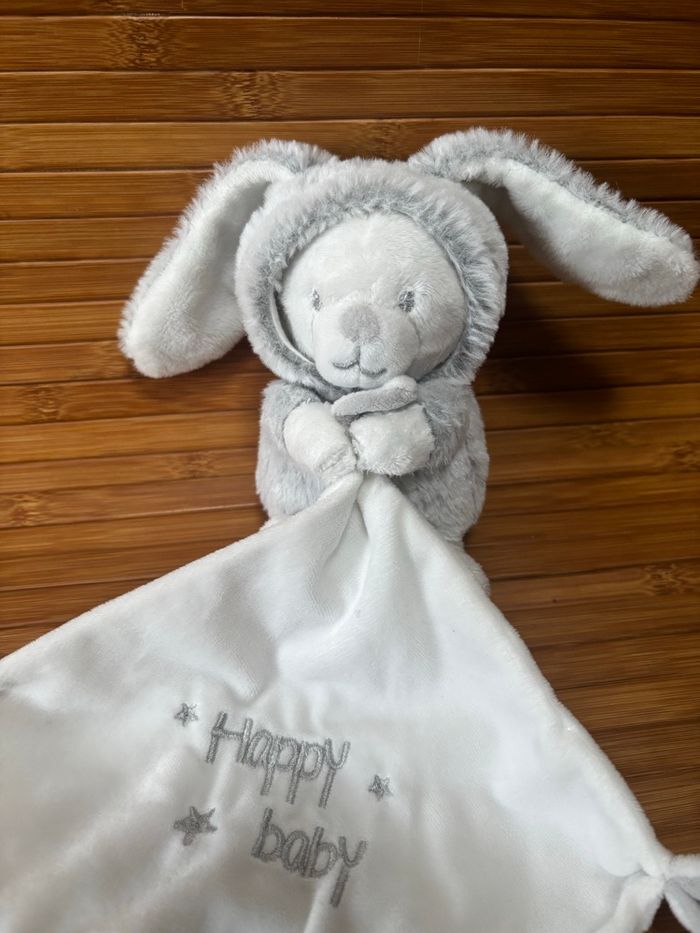 Doudou ours lapin mouchoir happy baby premaman orchestra - photo numéro 3