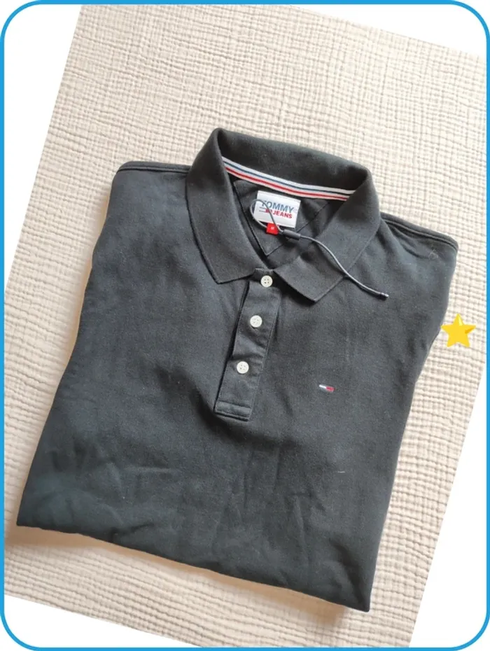Polo noir / homme / tommy jeans/ M