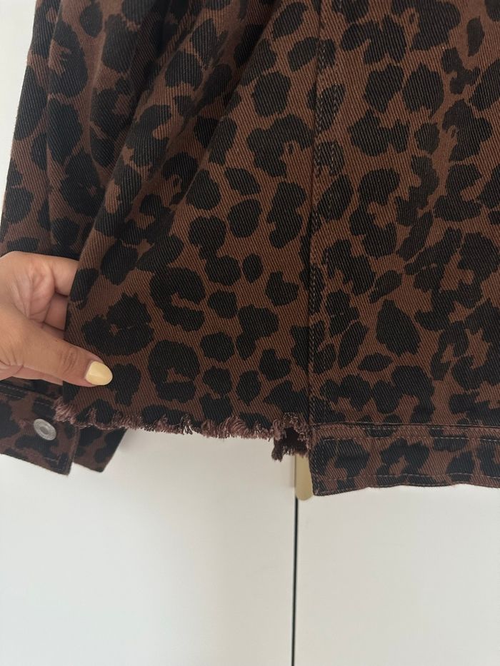 Veste en jean motif léopard taille unique - photo numéro 7