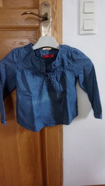 Blouse fille à pois
