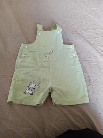 Salopette short 3 mois