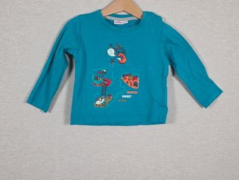 T-shirt manche longue pommette 24 mois 