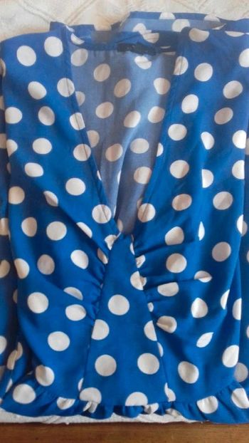 Robe bleu à pois blanc Kiabi taille 42