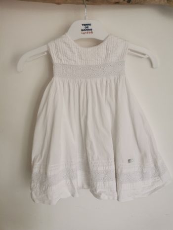Robe chic blanche body intégré 18 mois cyrillus