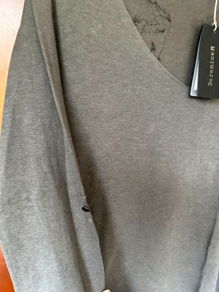 Pull gris ailes chaînes Berenice 38 neuf avec étiquette - photo numéro 4
