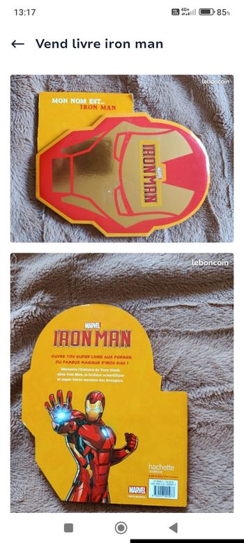 Vend livre iron man tres bon état 