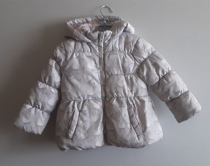 Manteau  cygne 12/18mois