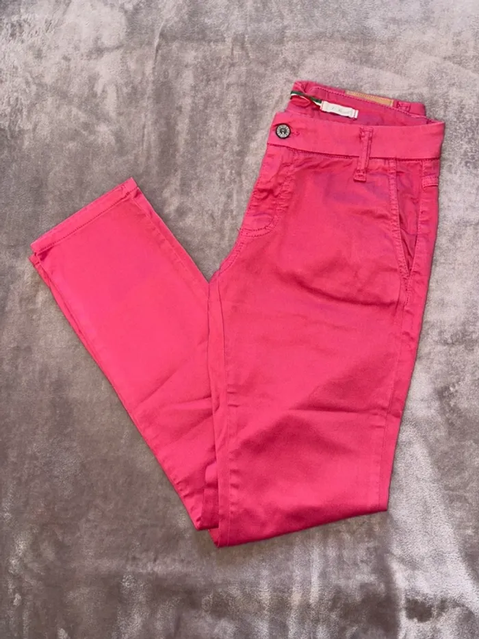 Pantalon chino rose femme taille 34 Please en très bon état - photo numéro 2