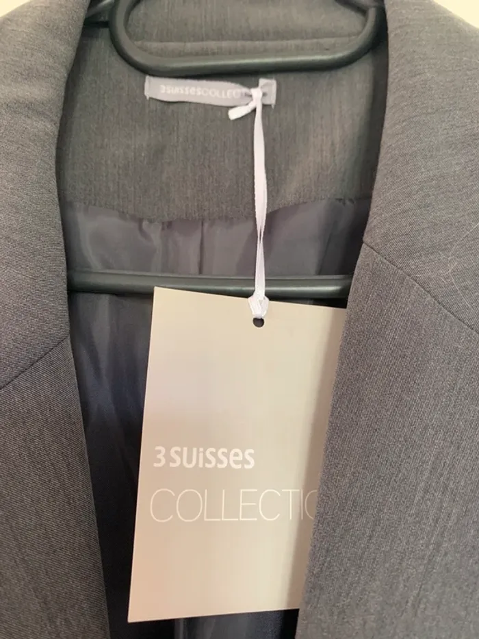 Ensemble tailleur gris femme 3 suisses (veste et pantalon) - photo numéro 3