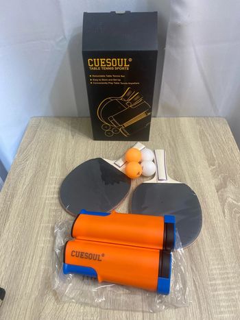 Set de ping pong complet rétractable et adaptable aux diverses tables Cuesoul neuf - n71j
