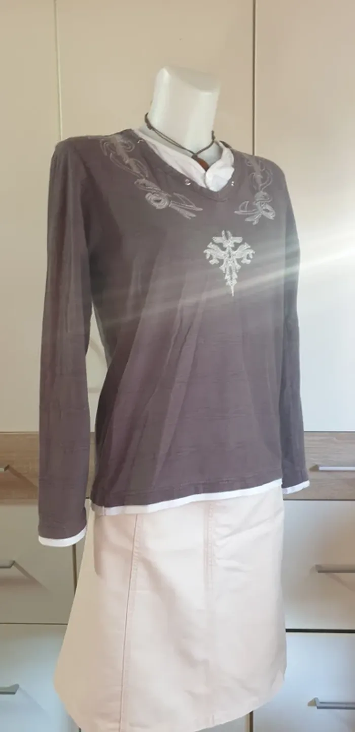 🤎 T-shirt manches longues marron🤎 - photo numéro 10