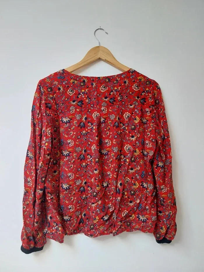 Blouse rouge à motifs Bonobo L - photo numéro 2