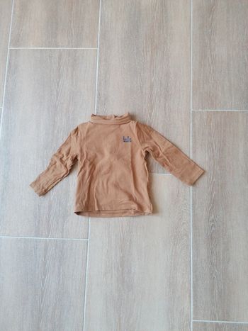 Sous pull garçon 12 mois kiabi marron