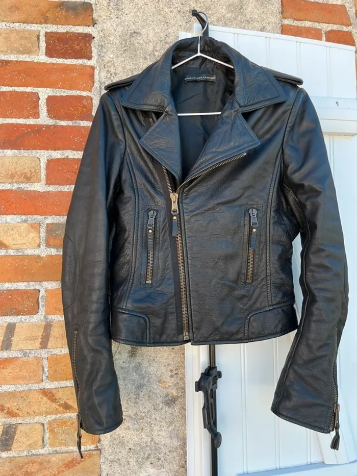 Veste en cuir Balenciaga