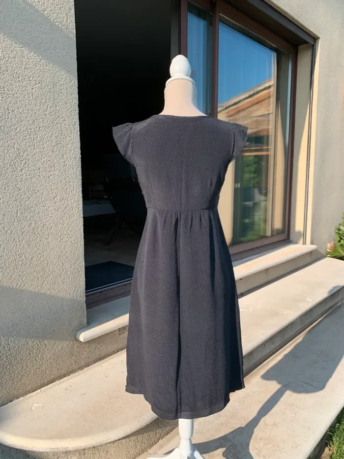 Robe en soie noire à pois Carroll taille 38 - photo numéro 15