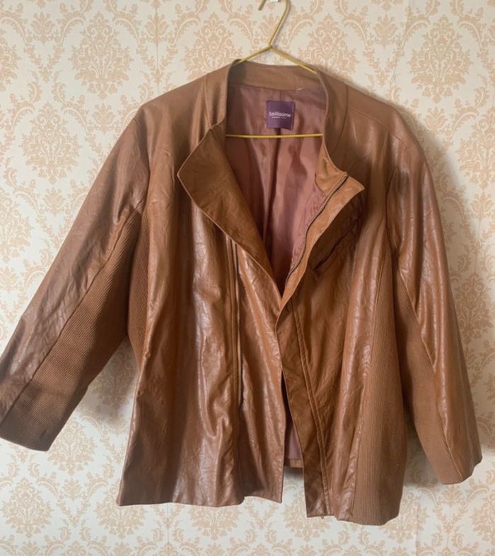 Veste simili cuir vintage