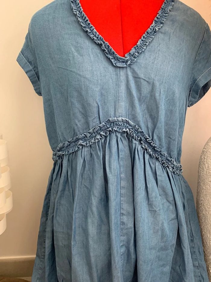 robe d'ete Zara Basic bleu taille S - photo numéro 2