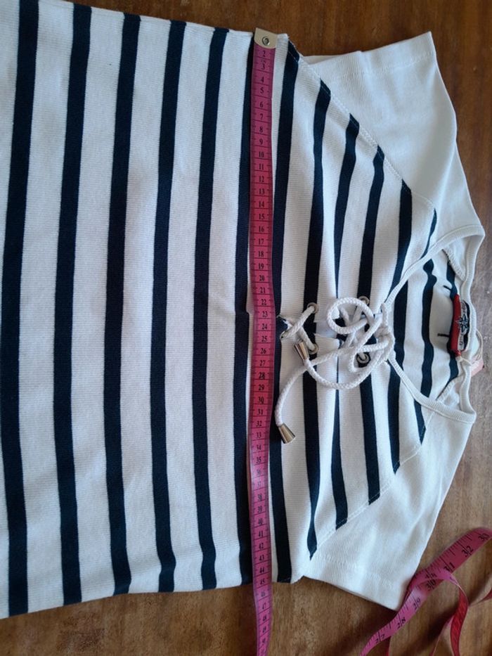 Robe été mi longue style marinière crique privée neuve avec étiquette - photo numéro 8