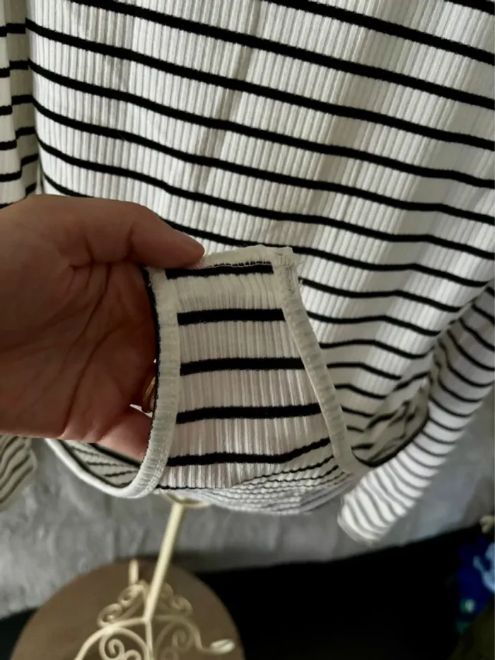 Body rayé noir & blanc – neuf – taille L approx - photo numéro 7