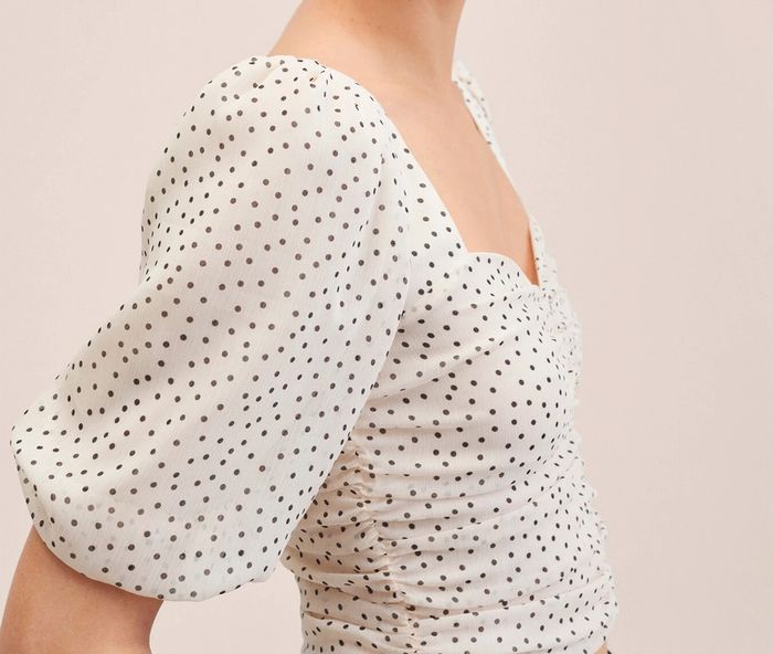 Blouse à pois manches bouffant’s - Mango - photo numéro 5