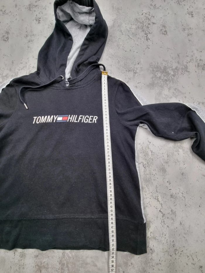 Sweat à capuche Tommy Hilfiger – Bicolore noir et gris – Taille S/36 Femmes - photo numéro 8