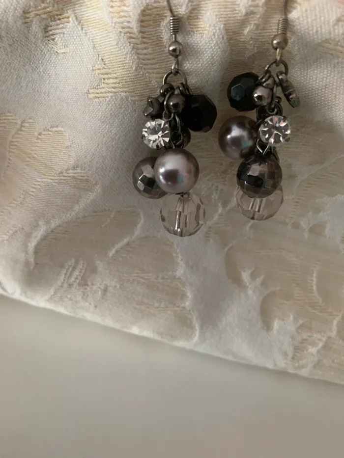 Boucles oreilles boule à facette étoile - photo numéro 3
