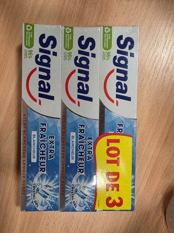 Lot 3 dentifrices Signal extra fraîcheur blancheur 