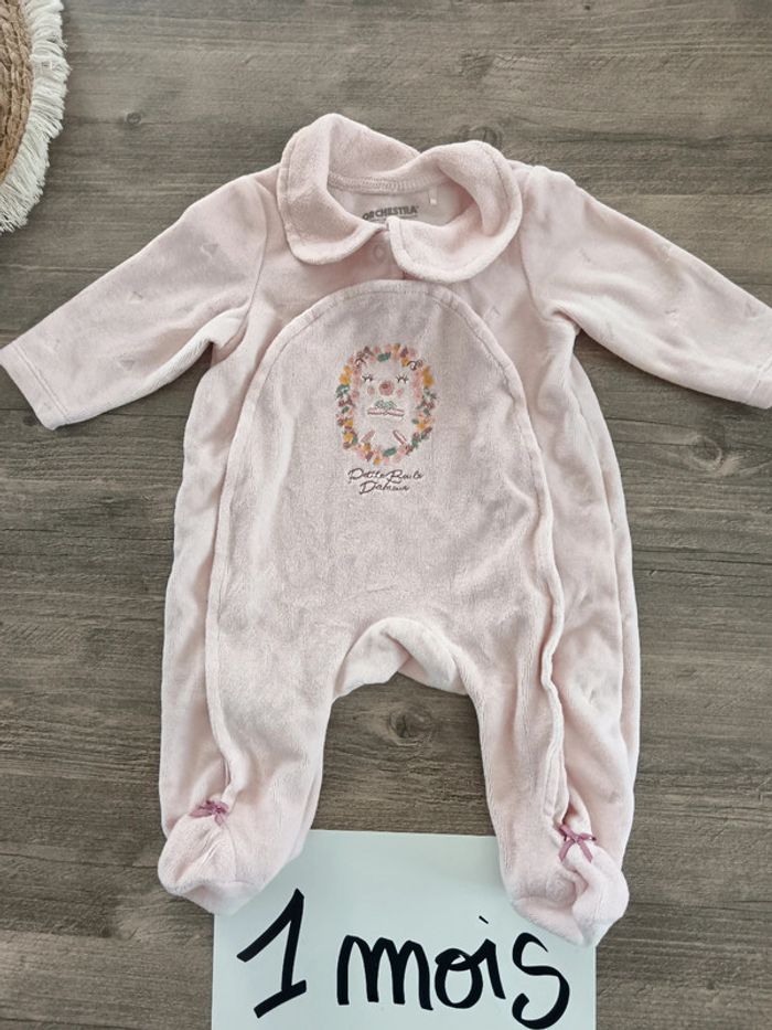 🌞Pyjama vieux rose orchestra 1 mois