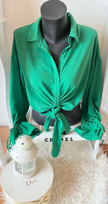 Chemise à nouer verte Boohoo T38 TBE 💚