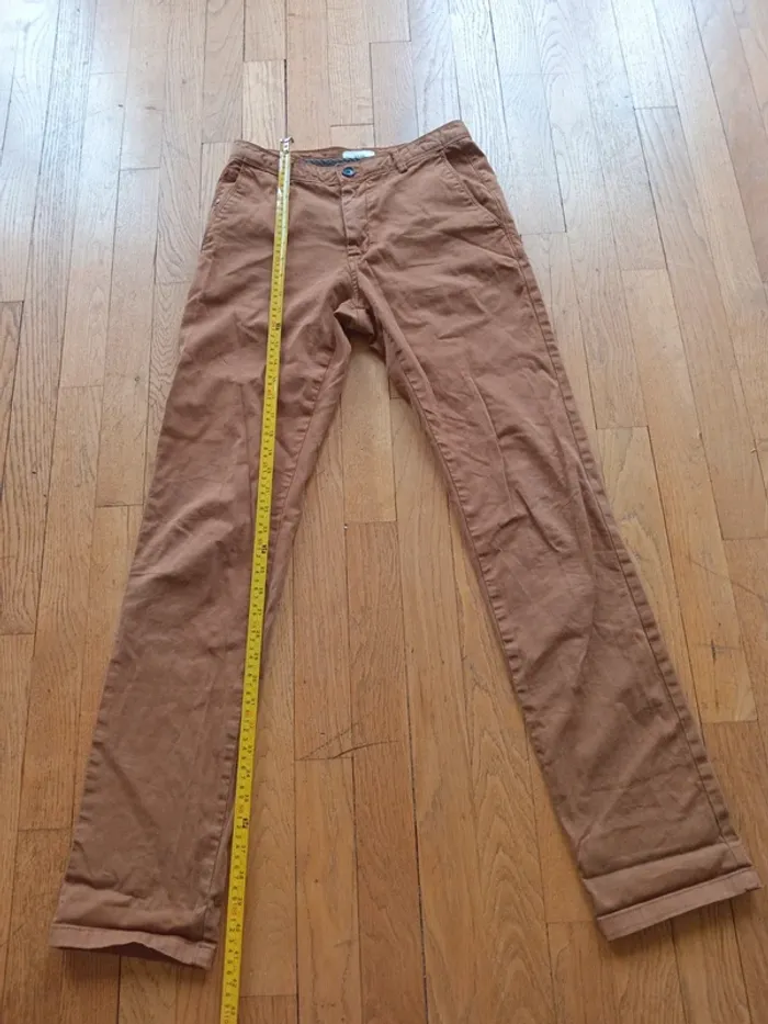 Pantalon homme marron, coupe droite marque Jules , comme neuf, taille 36 - photo numéro 7