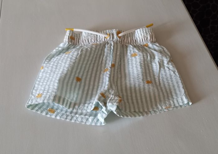 Short de bain rayé vert Kiabi 12 mois - photo numéro 3
