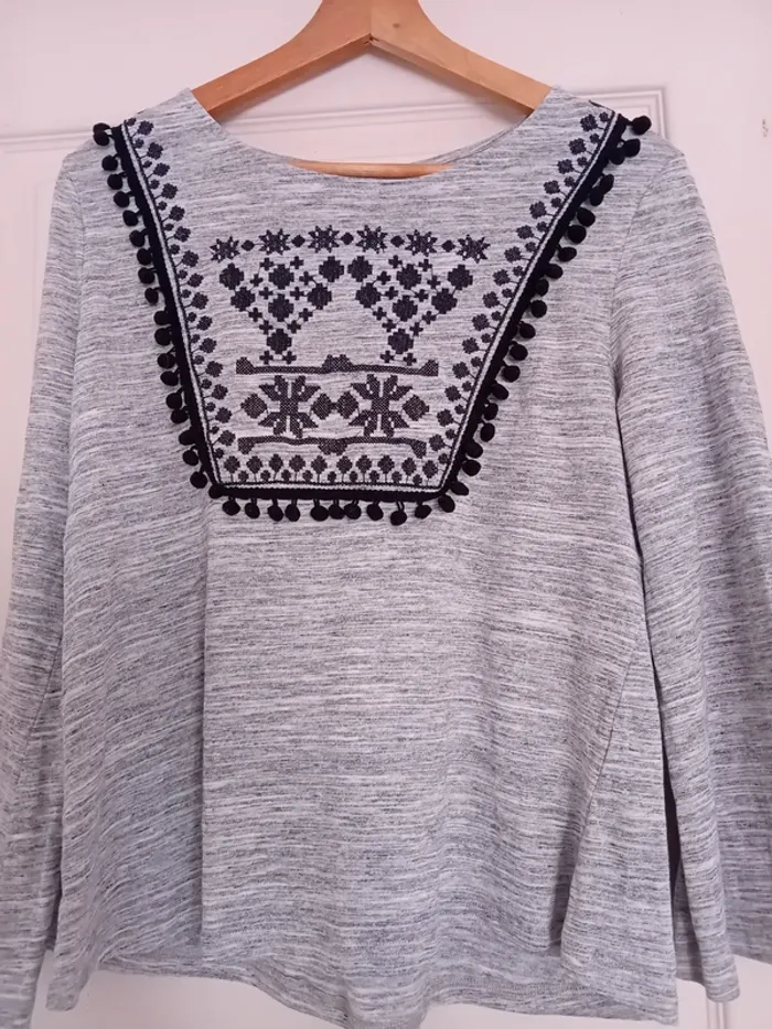 Tee-shirt grande manche femme taille 38 - photo numéro 2