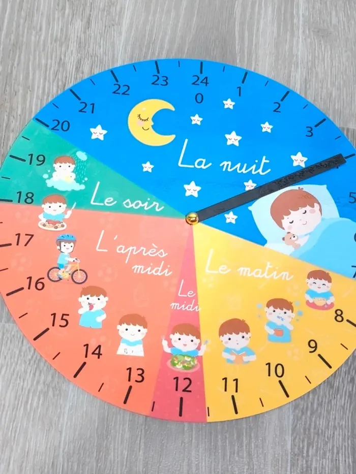 Horloge 24h pour enfant 20 CM - photo numéro 2