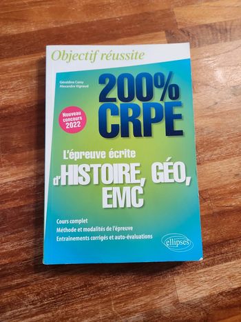 Livre : épreuve écrite d'histoire / Geo / EMC