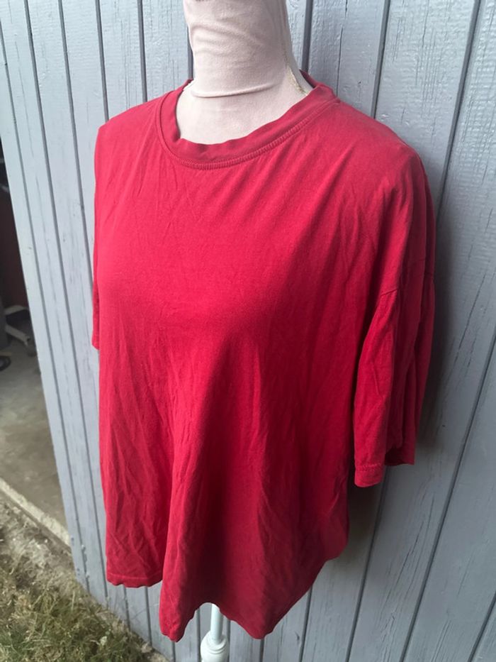 T-shirt manches courtes été rouge basic 42/XL - photo numéro 3